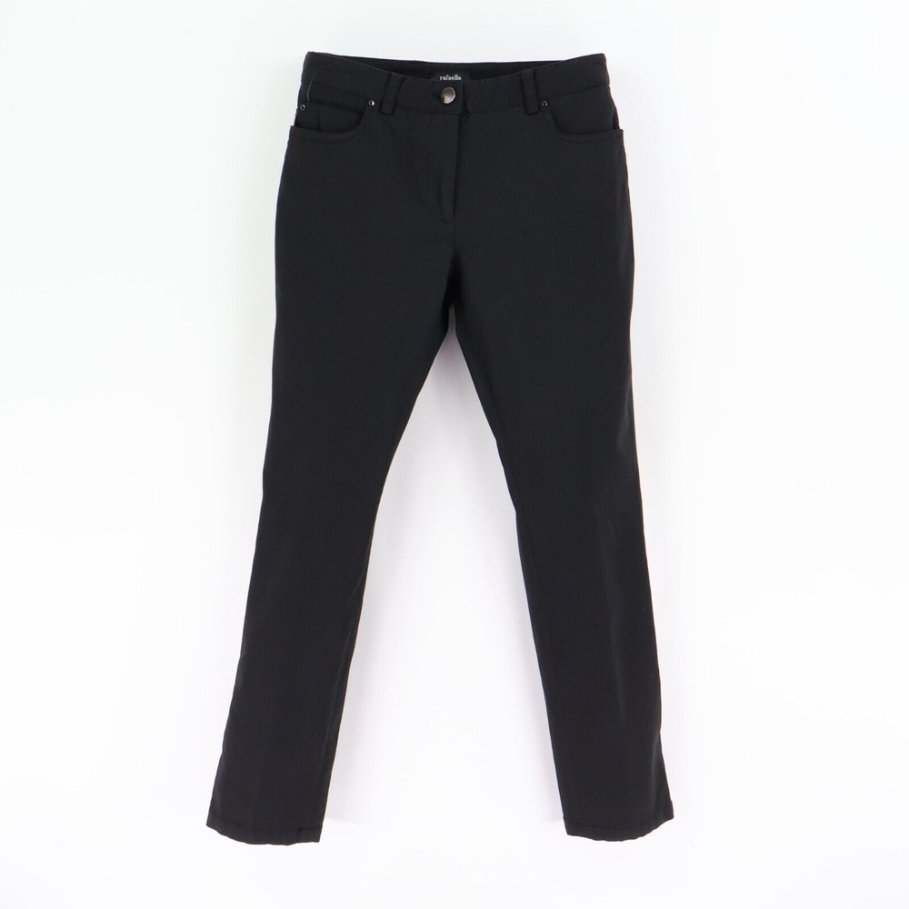 Rafaella Pants Womens 6P Black Rayon Blend Pockets Mid Rise Stretch Skinny Leg